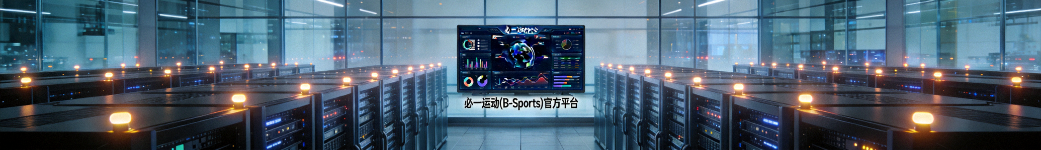 必一运动(B-Sports)官方平台现代化数据中心内部，服务器与监控大屏