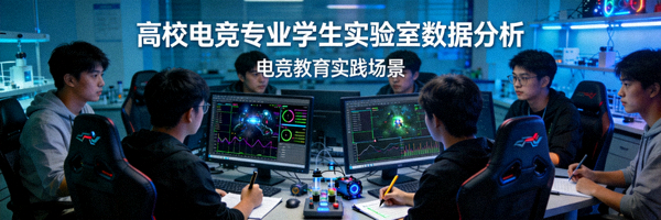 电竞教育新闻：高校电竞专业学生在实验室进行数据分析
